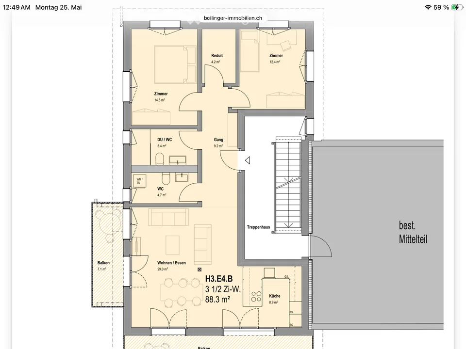 Erstbezug: Neue 2.5, 3.5, 4.5, 5,5-Zi-Wohnungen mit Terrasse/Balkon mit freier Aussicht in Eggenwil