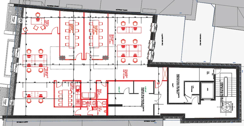 Büros im Neuzustand in einem renovierten Gebäude - Genf Hyperzentrum