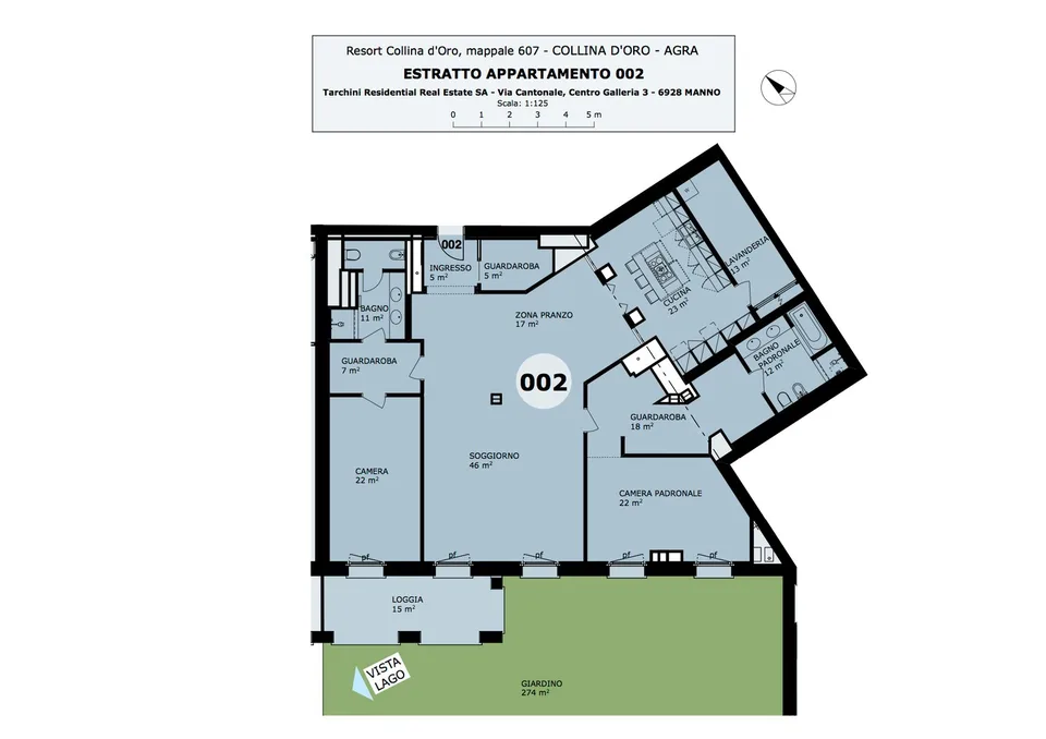 COLLINA D'ORO - AFFITTASI INCANTEVOLE APPARTAMENTO CON GIARDINO PRIVATO (rif. 002) – foto 18 di 19