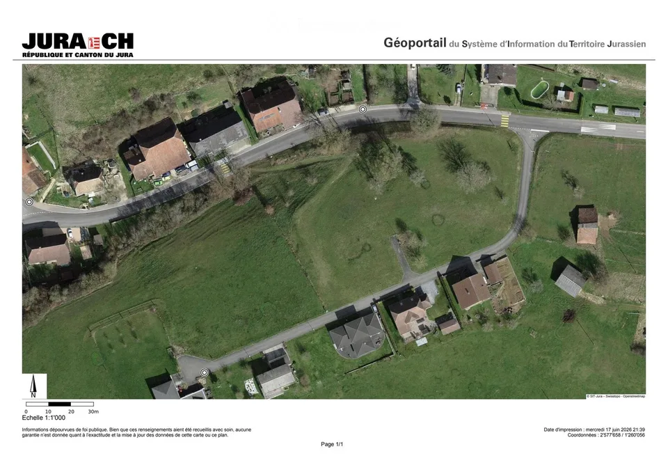 Baugrundstück mit Ausbau CHF 60.-m² und schöner Aussicht in Basse-Vendline
