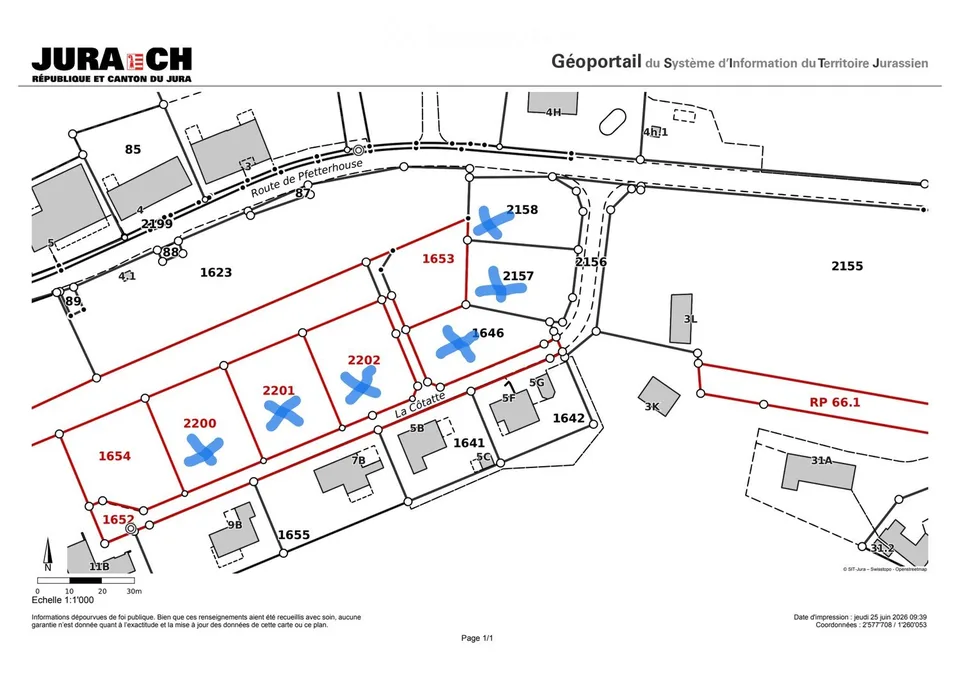Baugrundstück mit Ausbau CHF 60.-m² und schöner Aussicht in Basse-Vendline