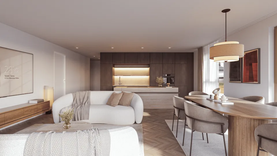 Neubau: Exklusive 4.5-Zimmer-Attikawohnung mit grosser Sonnenterrasse in Frasnacht