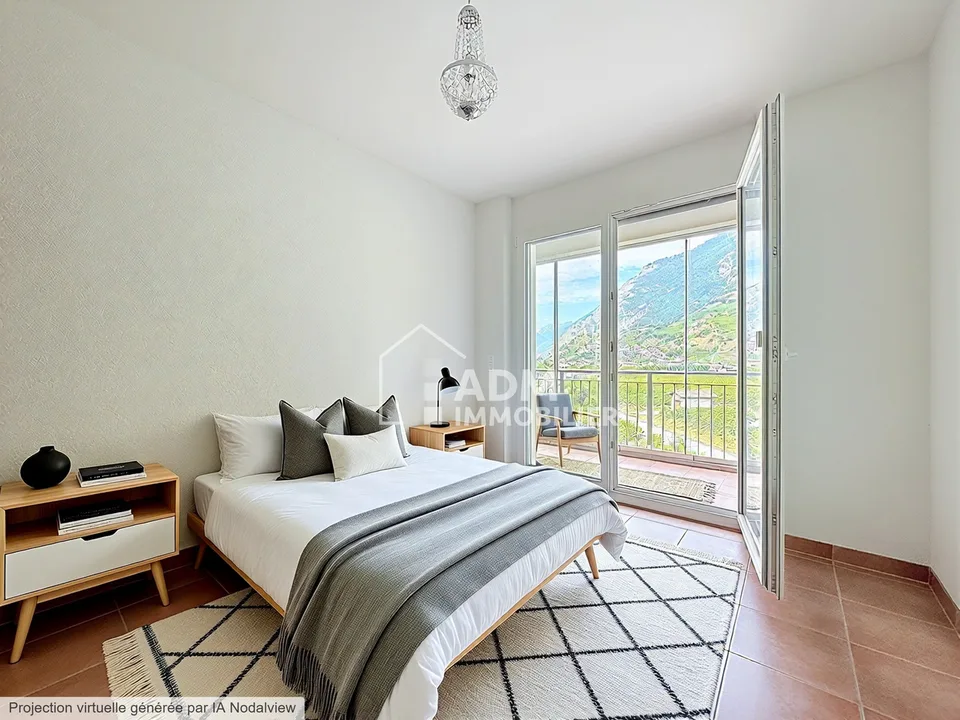 Saillon, duplex 4.5 pièces avec vue imprenable aux bains de Saillon