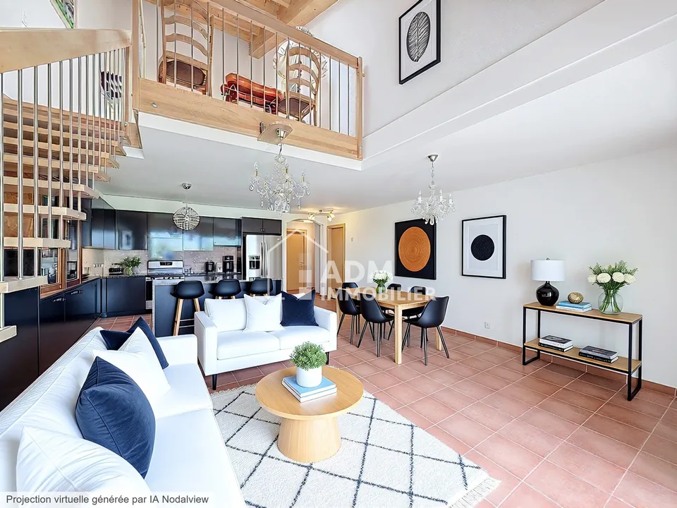 Saillon, duplex 4.5 pièces avec vue imprenable aux bains de Saillon