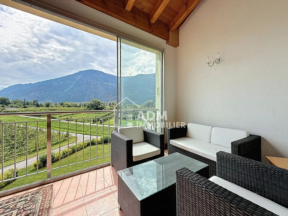 Saillon, Duplex 4.5 Zimmer mit atemberaubendem Blick auf die Bäder von Saillon – Foto 10 von 13