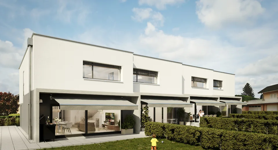 Domdidier, à vendre, villas contigües de 4.5 pièces, avec jardin