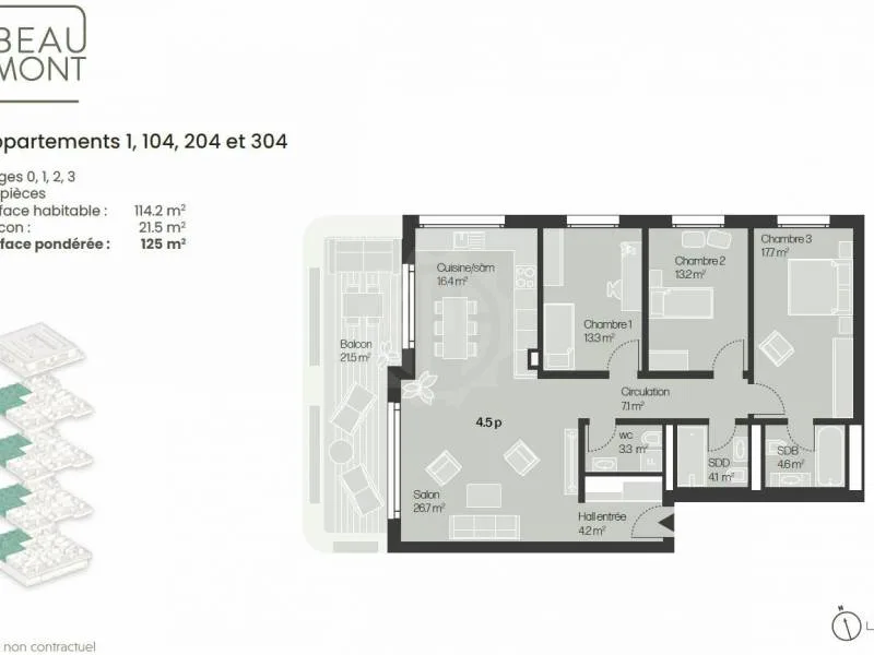 Dernier appartement 4.5 pièces neuf au 1er étage – photo 12 sur 12