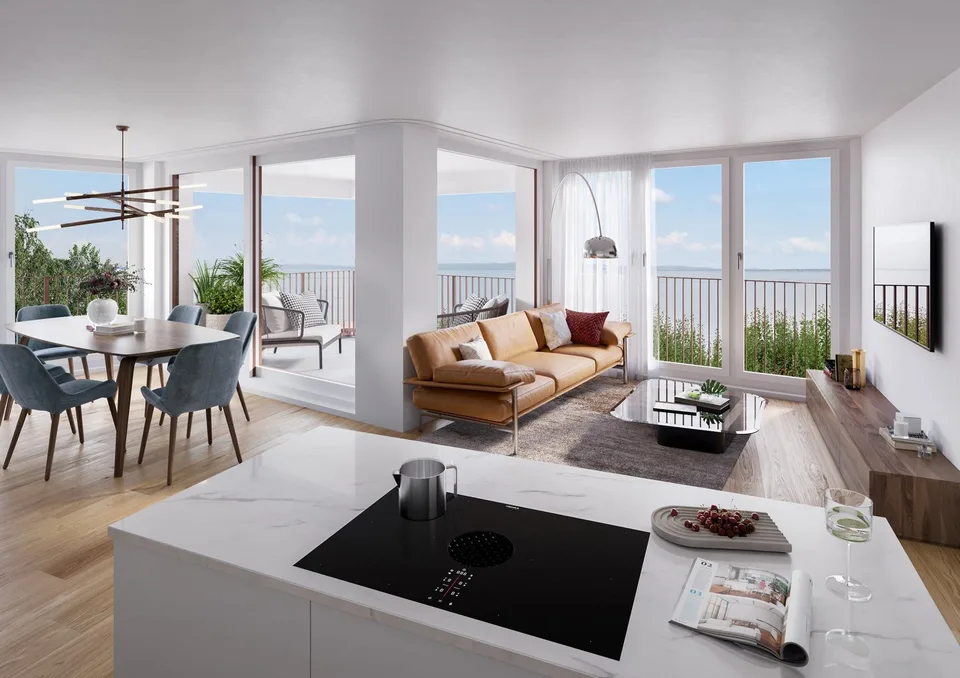 Appartamento-mansarda di lusso 5.5 locali con vista panoramica sul lago