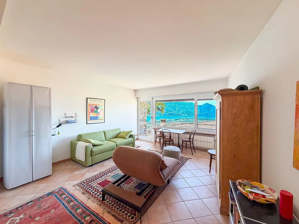 Charmante 1.5-Zimmer-Wohnung mit Panoramablick in Orselina