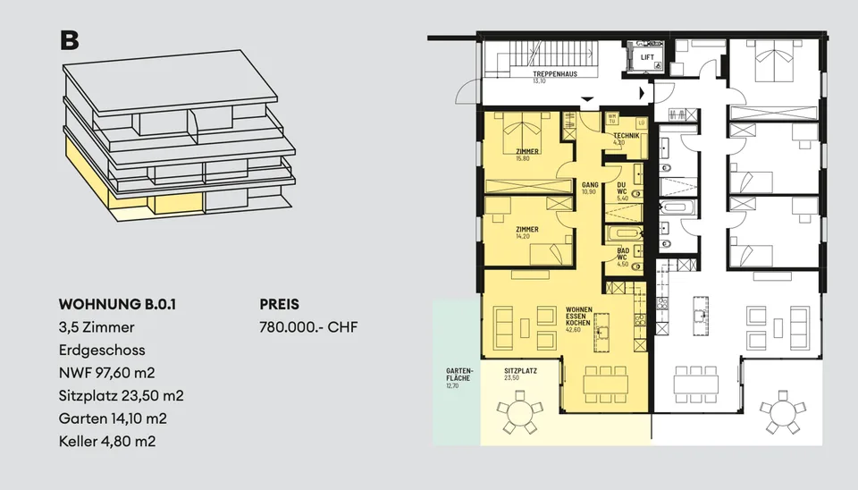 Appartamento in giardino moderno con patio di 23,5 m² e giardino privato – foto 12 di 12