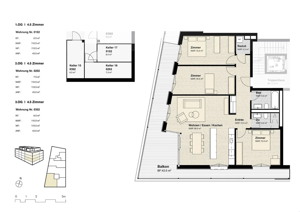 Vivere nel parco: Soleggiato, centrale e balcone di 43 m2 a sud-ovest