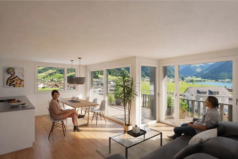 2.5-Zimmer mit Seesicht, sonnigem Balkon - Euthal RESERVIERT