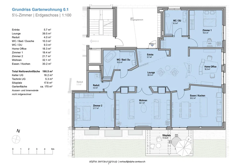 Wohnen in der ersten Reihe – Gartenwohnung 0.1