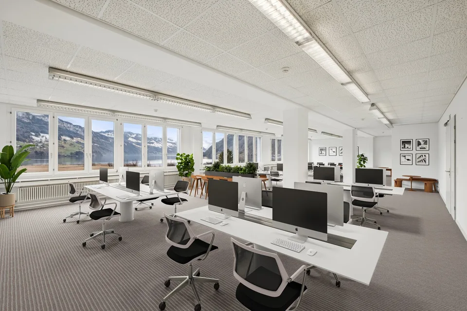 Attractive office space with beautiful lake view