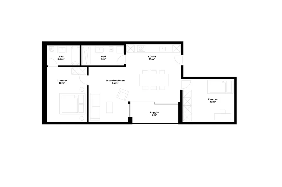Möbliertes Wohnen mit Weitblick – Exklusive 3.5-Zimmer-Wohnung in Luzern – Foto 17 von 17