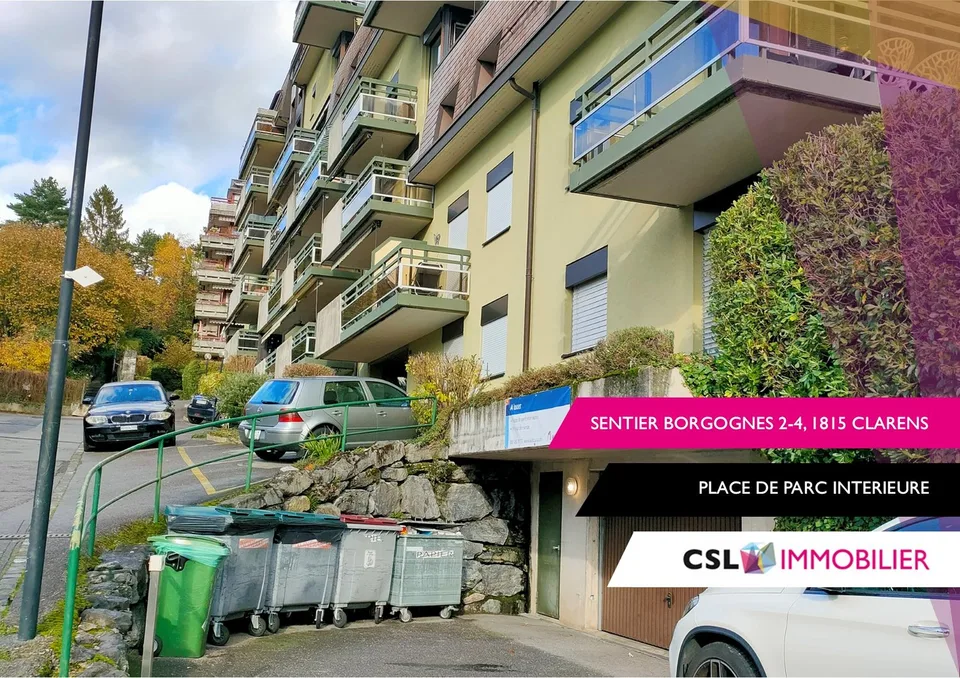 A louer - Places de parc intérieures disponibles de suite