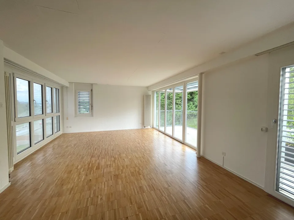 Aussicht, Terrasse und der See in Gehdistanz