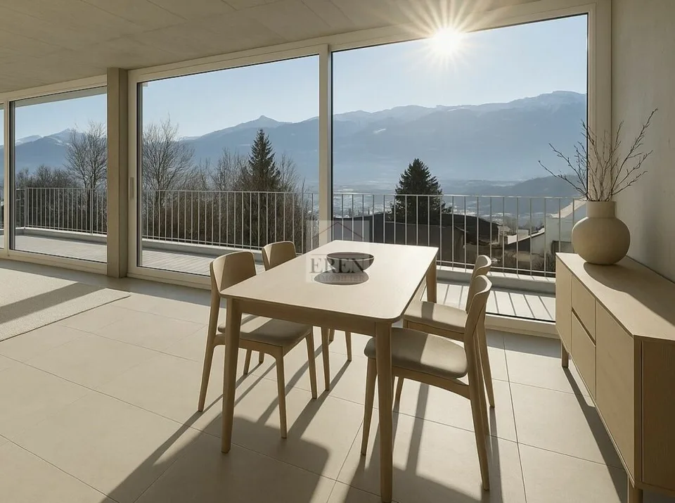 Prachtiges 4.5-Zimmer-Attikapartment mit großer Panoramaterrasse in Conthey, hell und modern