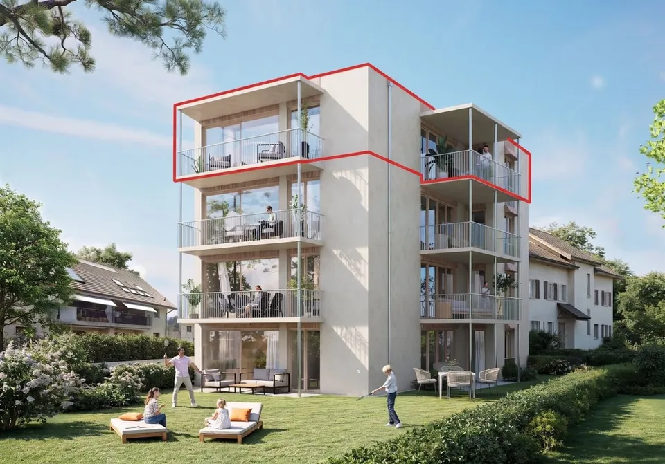 ERABLE 11  Nouvelle PPE de standing  Attique 4,5 pces  108,8 m² + 2 balcons couverts 20,7 m²