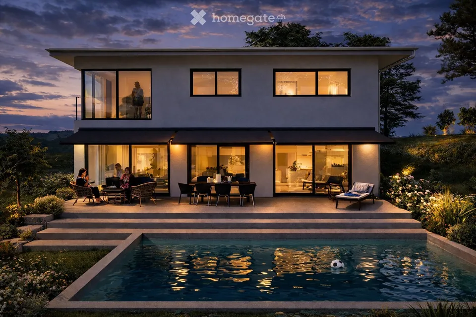 Neuf - Villa contemporaine 5,5 pièces à construire – Vue lac & permis obtenu