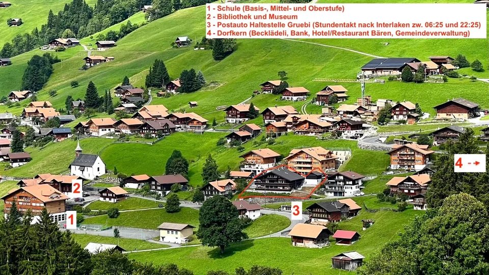 Affascinante appartamento di nuova costruzione con vista sulla montagna a Habkern