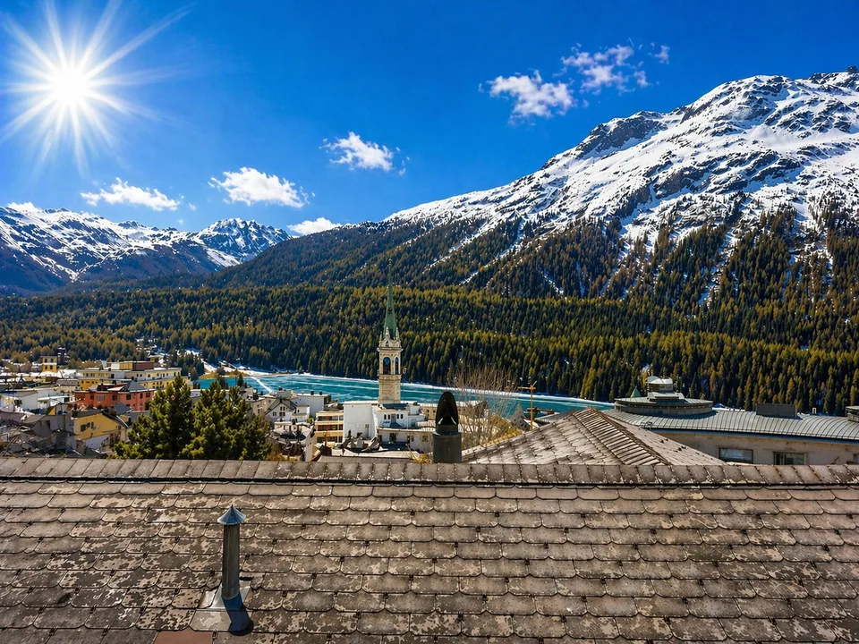 St. Moritz Dorf  Seesicht - Zentral