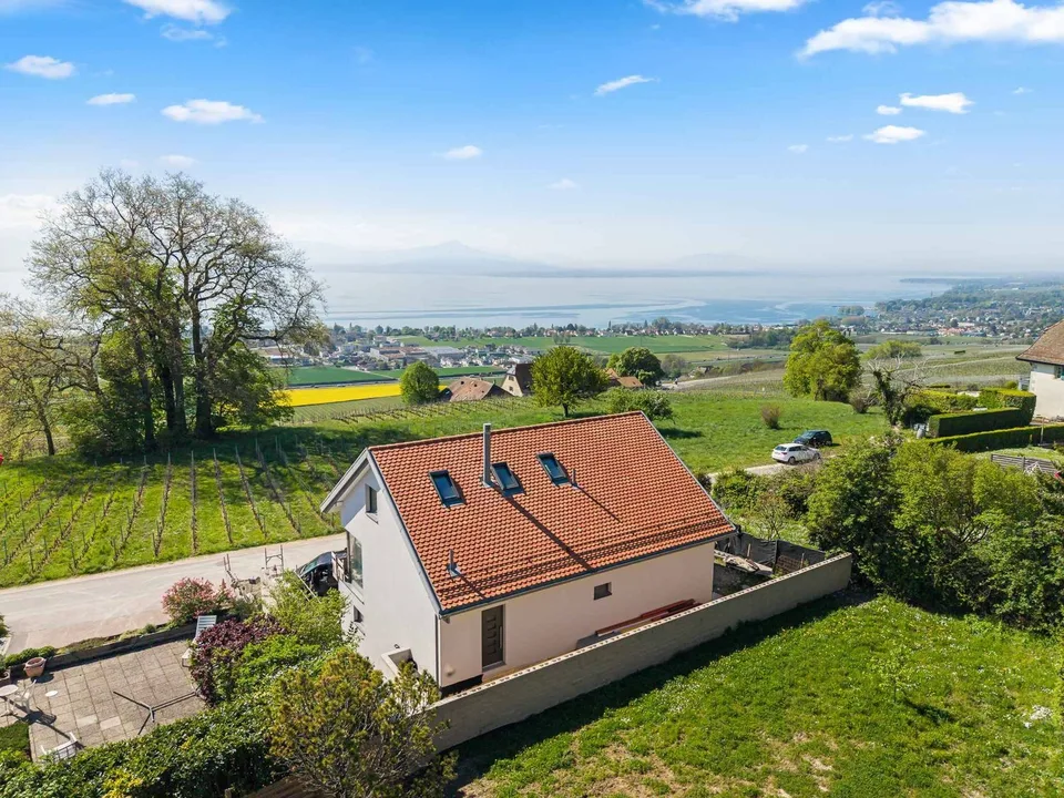 Villa nuova di lusso con vista panoramica sul Lago di Ginevra