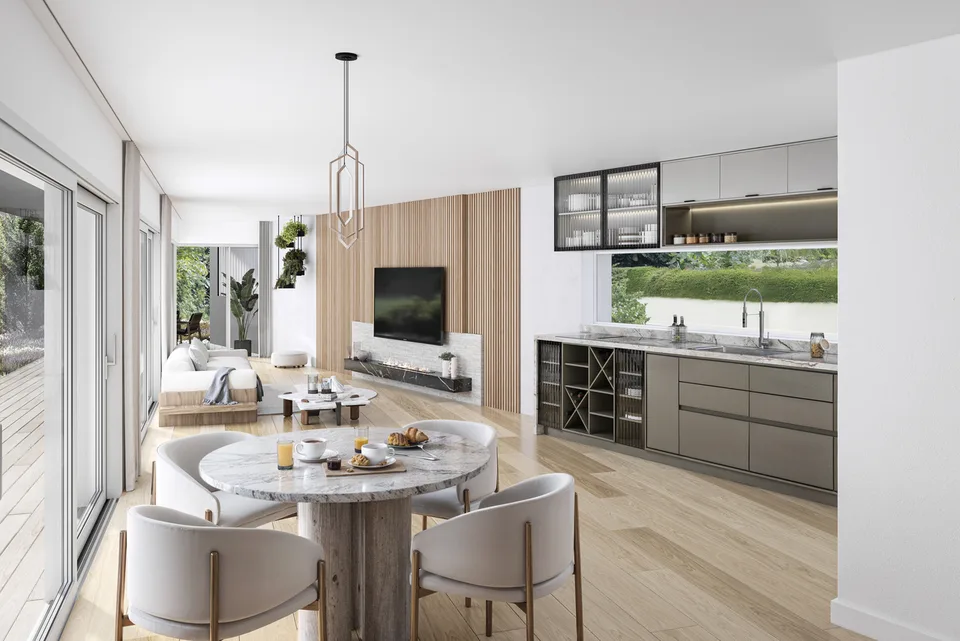 Appartamento di 3,5 locali con giardino privato di 241 m² in vendita su progetto