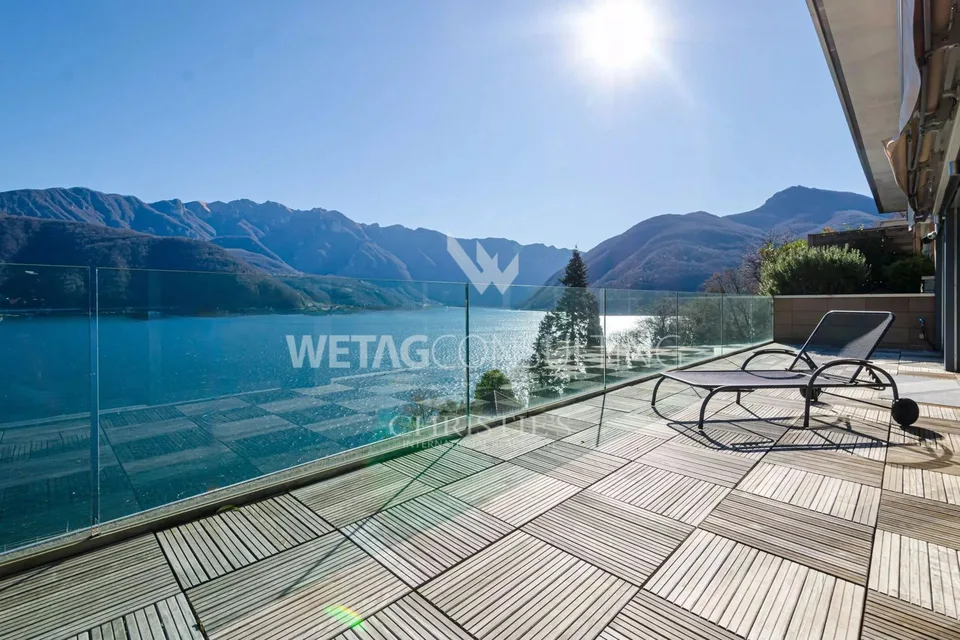Lugano-Melide: Moderne Penthouse-Wohnung mit magischem Luganersee-Blick zu verkaufen