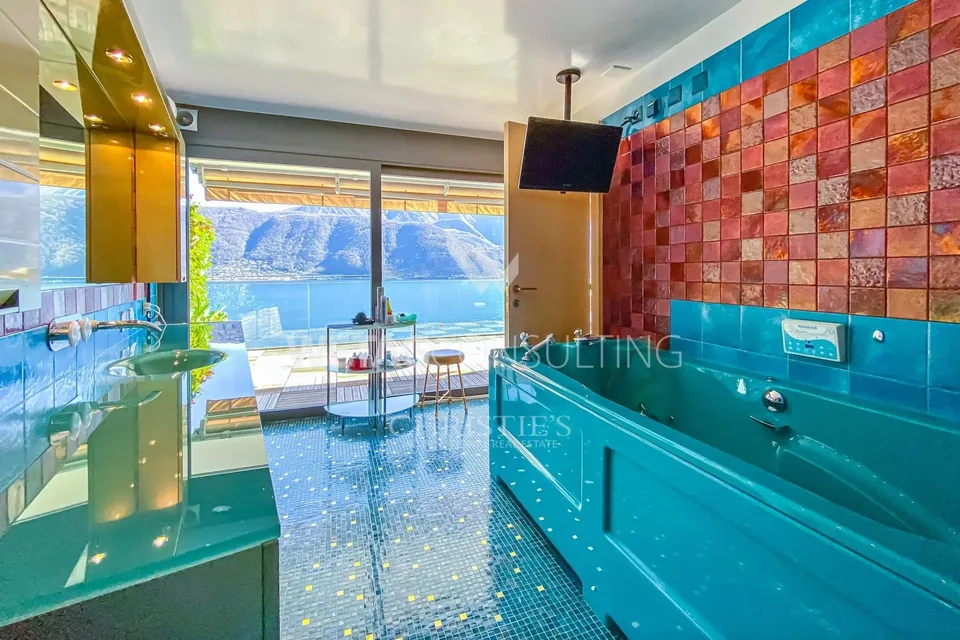 Lugano-Melide: Moderne Penthouse-Wohnung mit magischem Luganersee-Blick zu verkaufen – Foto 8 von 10