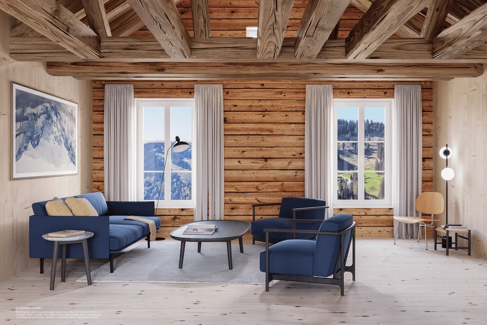 Appartamento in mansarda di 3,5 locali nella casa della torre – Progetto Rigi Des Alpes