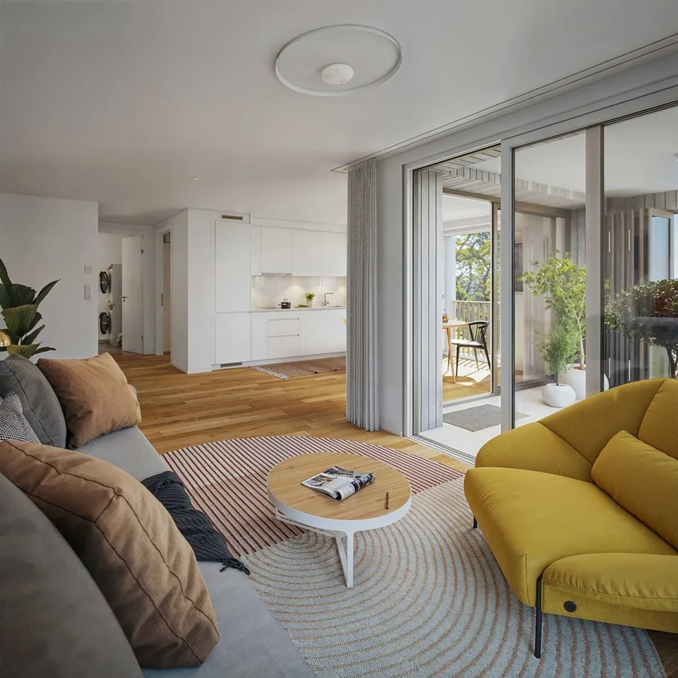 Leben Sie Raum und Serenität: 4,5 Zimmer mit Balkon