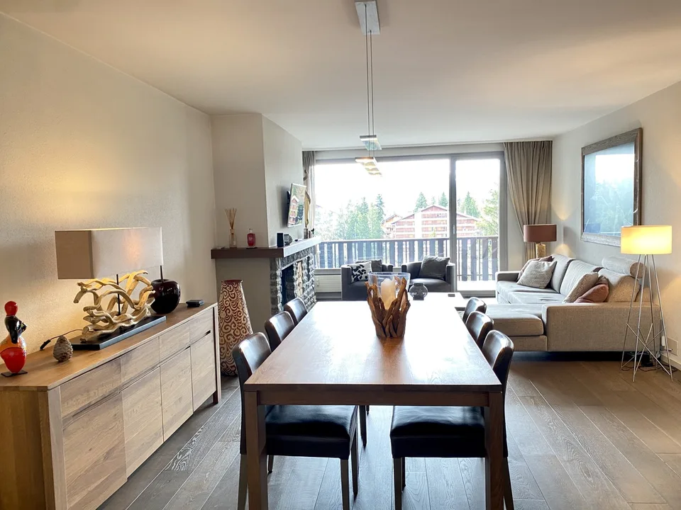 LOCATION SEMAINE 4,5 pièces de standing à deux pas du centre de Crans