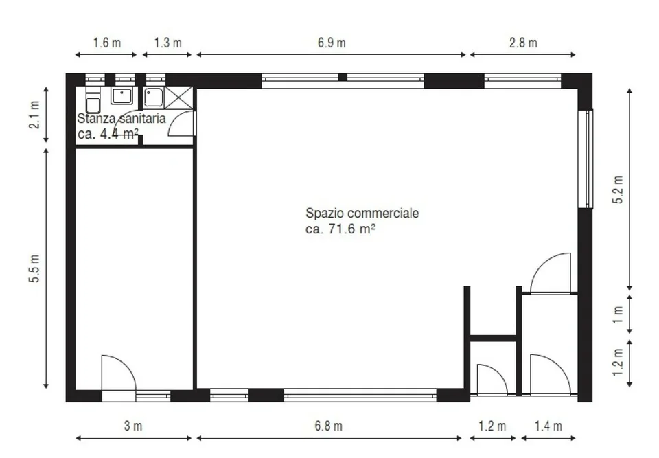 Stazione FFS di Faido: superficie commerciale multifunzionale di ca. 132 m2