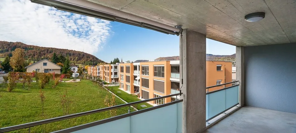 Modern apartment with a green view