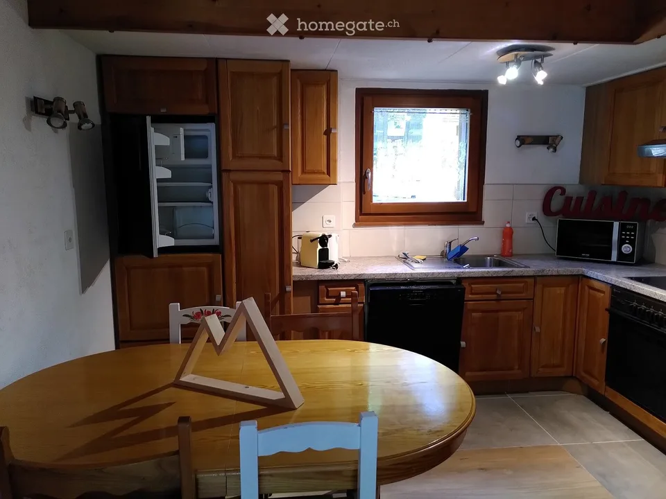 Appartement mit Garten für saisonale Vermietung in Ovronnaz