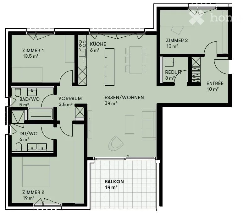 Appartamento moderno 4.5 locali al 2° piano in affitto – foto 9 di 9