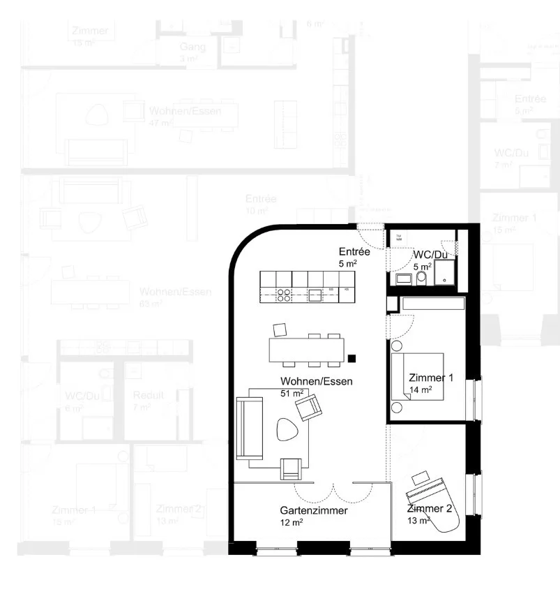 Erstvermietung - Grosszügige Wohnung mit Gartenzimmer