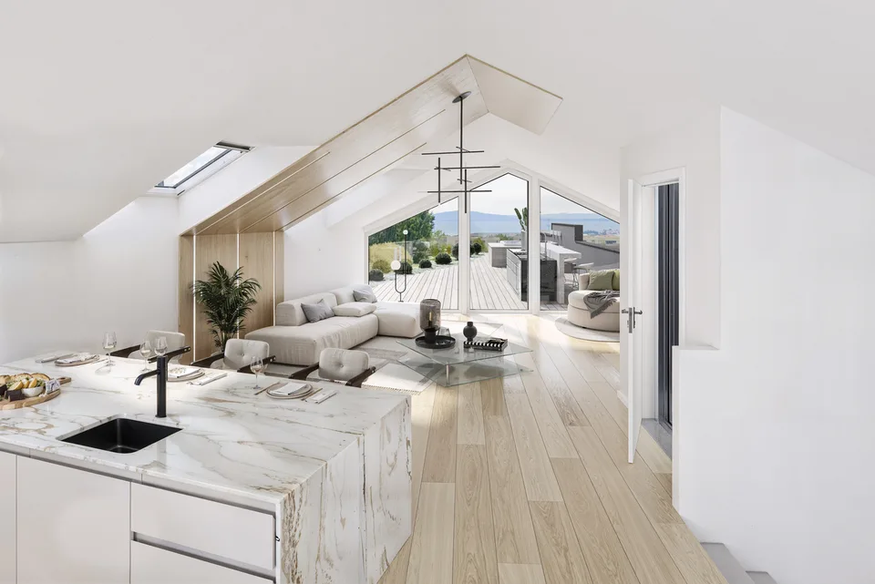 Duplex von Ausnahme mit 4,5 Zimmern und Panoramablick Verkauf nach Plan