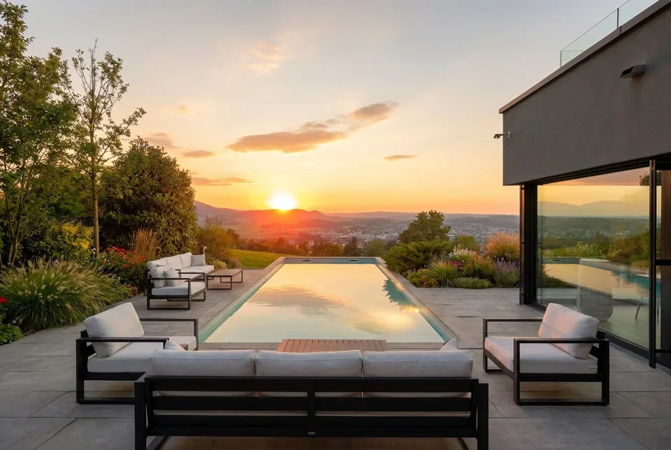 AUSSERGEWÖHNLICHE GELEGENHEIT - LUXUSVILLA MIT POOL UND PANORAMABLICK