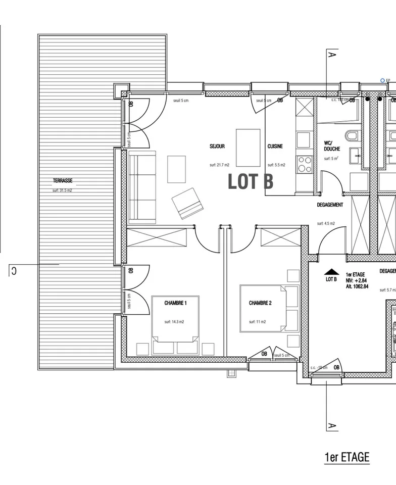 CHALET 1909 - LOT B - 3.5P AVEC JARDIN