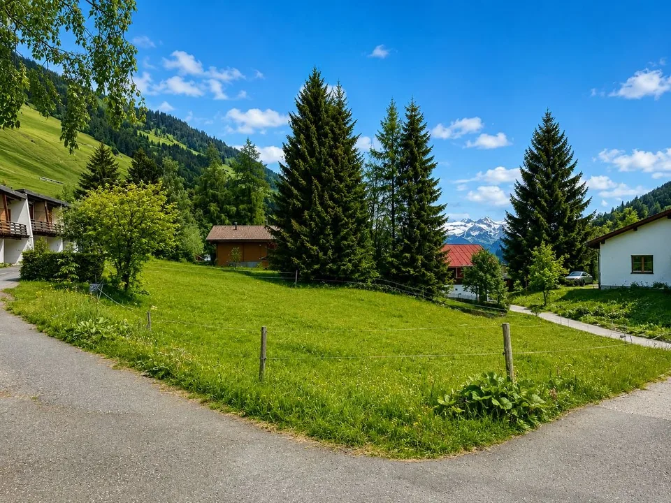 Terreno edificabile di 1582 m² nel centro delle Mosses - Ormont-Dessous (VD), Alpi vaudoises