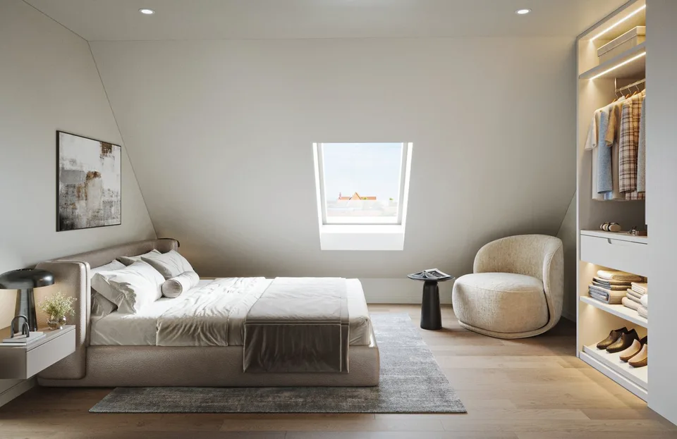 Über den Dächern der Stadt: Stilvolle Topfloor-Wohnung mit Outdoor-Lounge