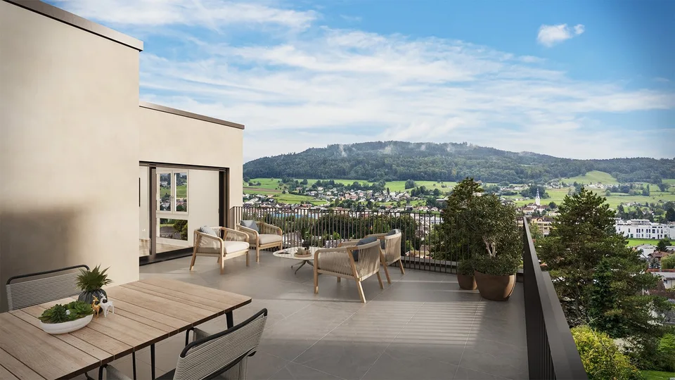 Casa unifamiliare di 5,5 locali con piano attico / nuova costruzione / Reinach AG - posizione soleggiata con vista panoramica