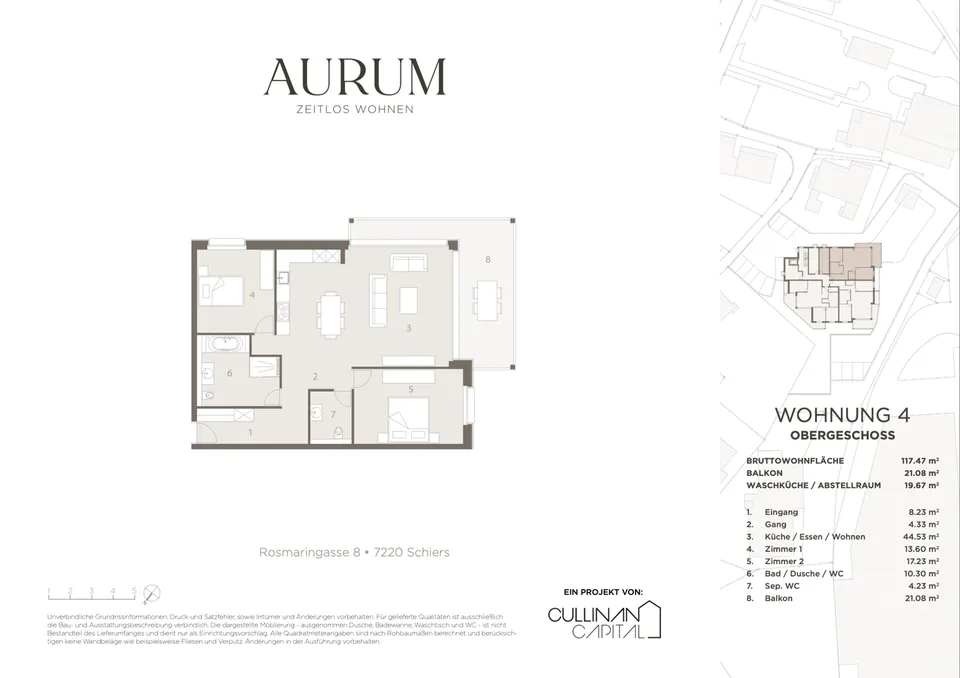 Exklusive 3.5 Zimmer Neubauwohnung mit grosszügigem Balkon - 117m2 - CHF 749'000.00 – Foto 13 von 15