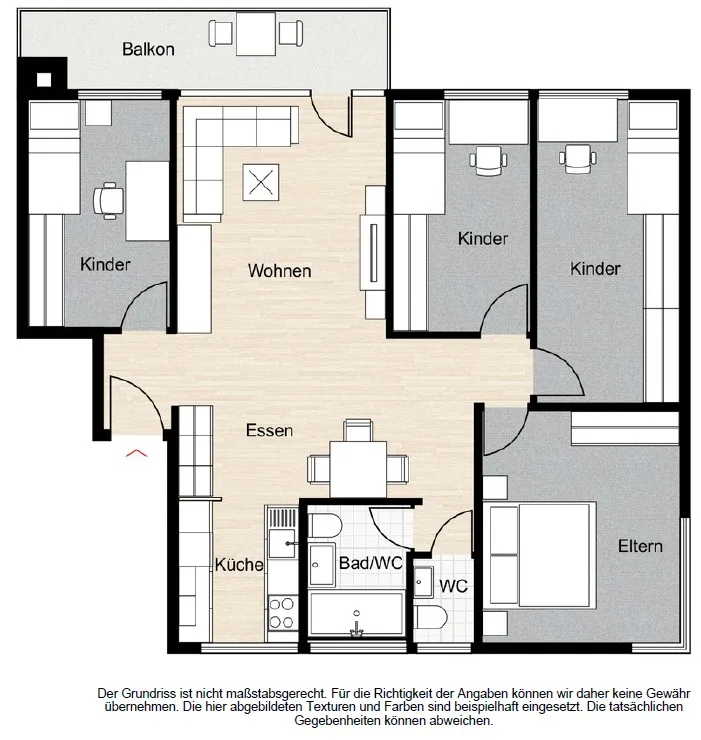 Appartement attractif de 5,5 pièces sous les combles – photo 6 sur 6