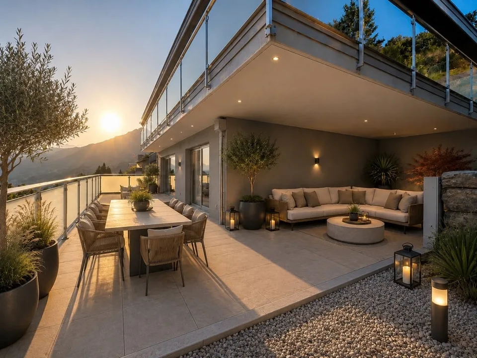Appartement mit hohem Standard und großer Terrasse sowie Panoramablick