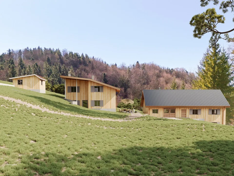 NOBILES NATURJUWEL: 5,15 ha ANWESEN 100% AUTARK bewilligtes Bauprojekt, Wiese / Wald / Bach / Teich