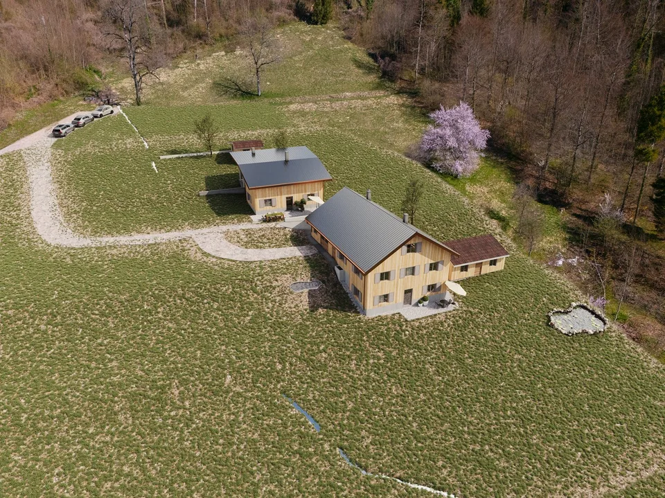 NOBILES NATURJUWEL: 5,15 ha ANWESEN 100% AUTARK bewilligtes Bauprojekt, Wiese / Wald / Bach / Teich