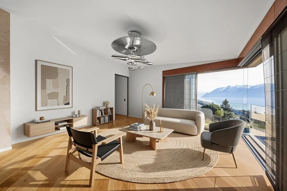 Attique contemporain avec panorama spectaculaire
